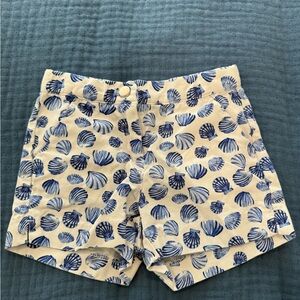 Janie and Jack Blue Seashell Print Shorts Size 18-24 Months